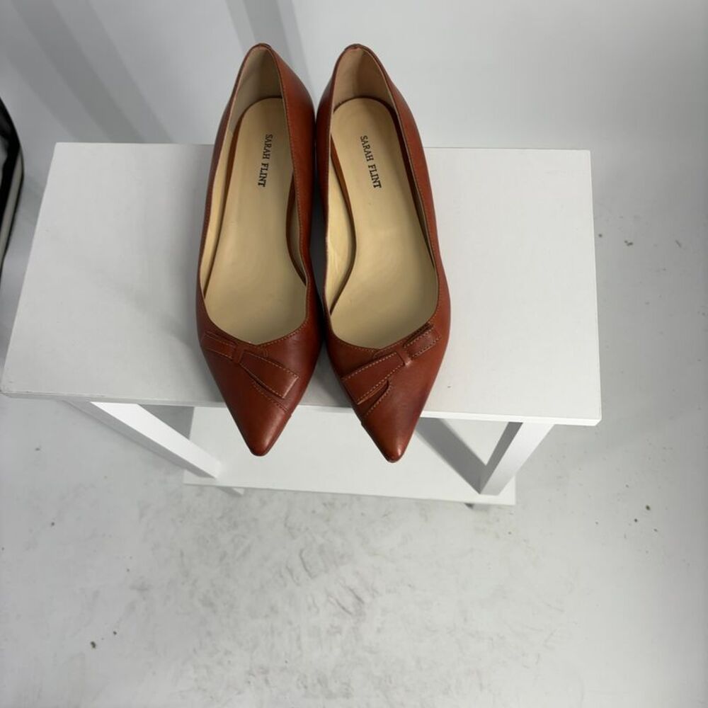 Sarah Flint Brown Pointed-Toe Flats